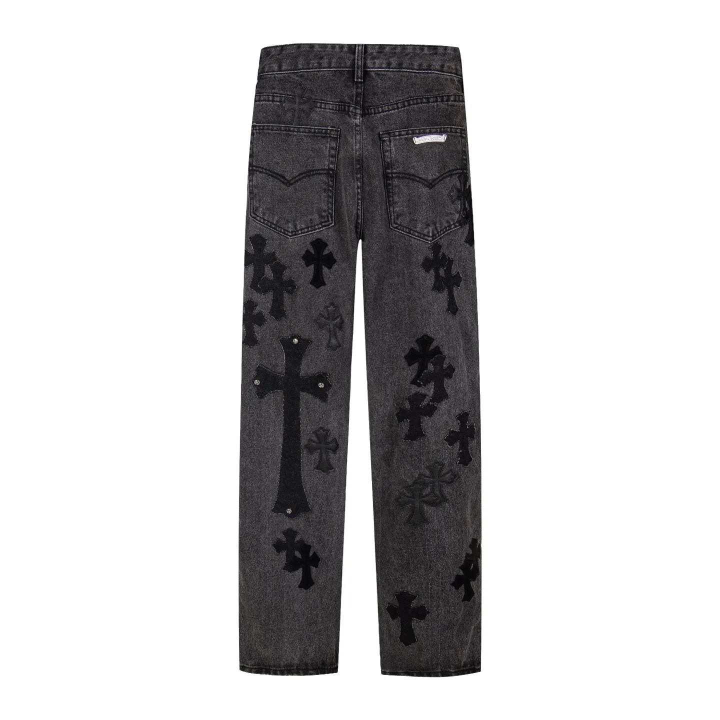 P290 Chrome Hearts Chrome Hearts Black Pinduo Black Leather Big Devil Cow King Jeans CH jeans need to be washed before being dismantled and hand-stitched with sheepskin cross leather and then spliced to complete. The whole piece has too much craftsmanship to describe. About Chrome Hearts This is an extremely luxurious fashion brand that can also be called the nobility of the high street. It has always been an exclusive brand for some hipsters or the second generation of rich people. Compared with ordinary high streets, it is more luxurious and noble. Compared with luxury brands, it has a more fashionable personality. It has always been a brand that I have a special liking for. Style number: 1769# Color: black Size: 28 30 32 34 36